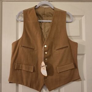 Tan Button-Up Vest